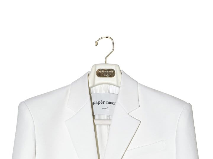 Paper Moon - Korean Women Fashion - #momslook - Squared Shoulder Cut Out Waist Detail Minimal Blazer - 8