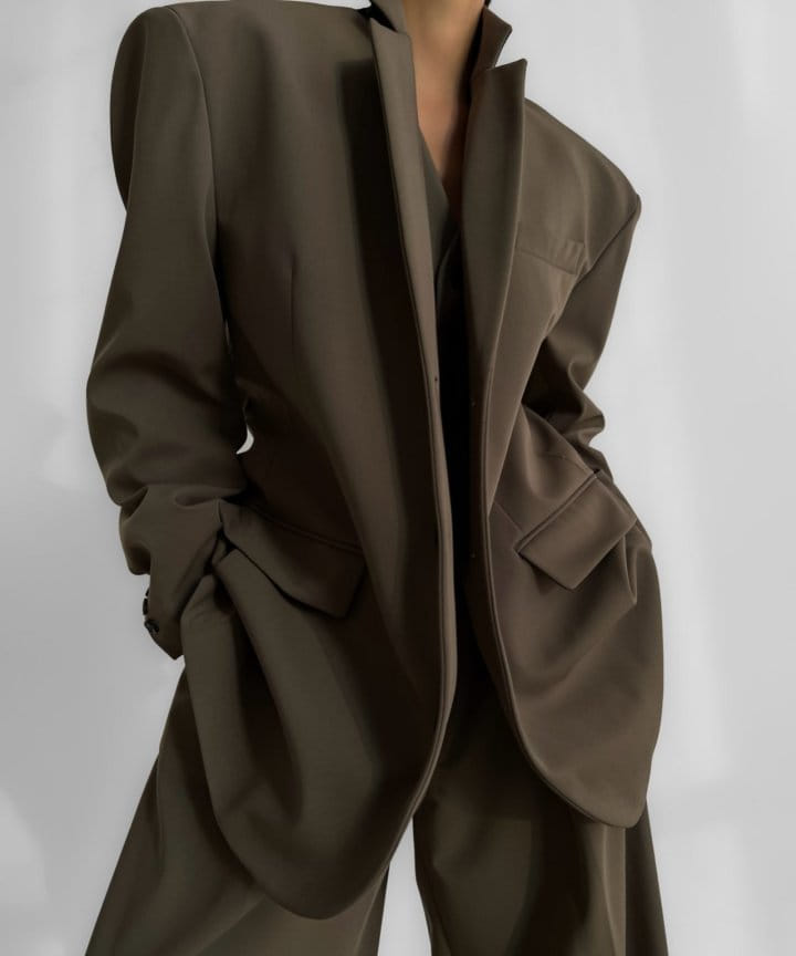Paper Moon - Korean Women Fashion - #momslook - Oversized Three Button Single Blazer - 2