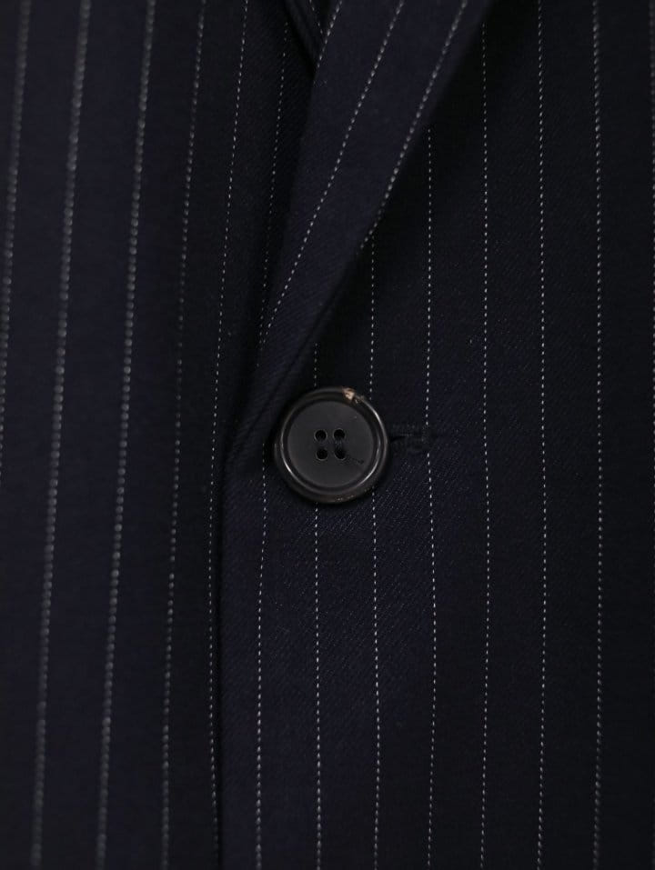 Paper Moon - Korean Women Fashion - #momslook - Pin Stripe Three Button Detail Single W Blazer - 10