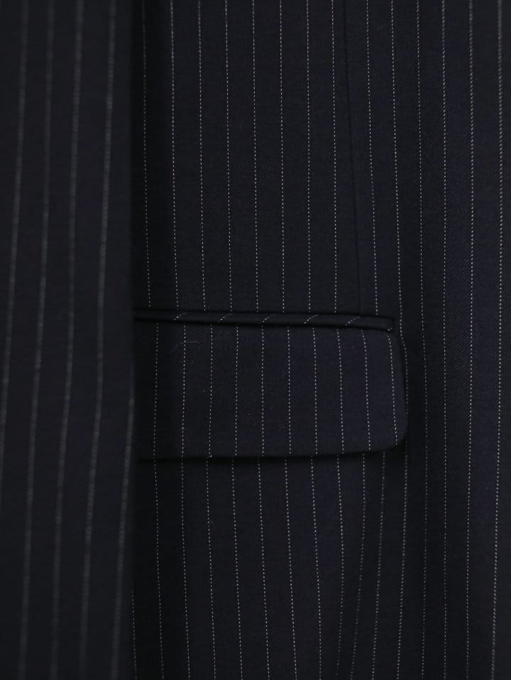 Paper Moon - Korean Women Fashion - #momslook - Pin Stripe Three Button Detail Single W Blazer - 11