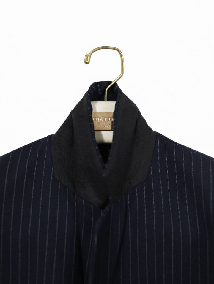 Paper Moon - Korean Women Fashion - #momslook - Pin Stripe Three Button Detail Single W Blazer - 8