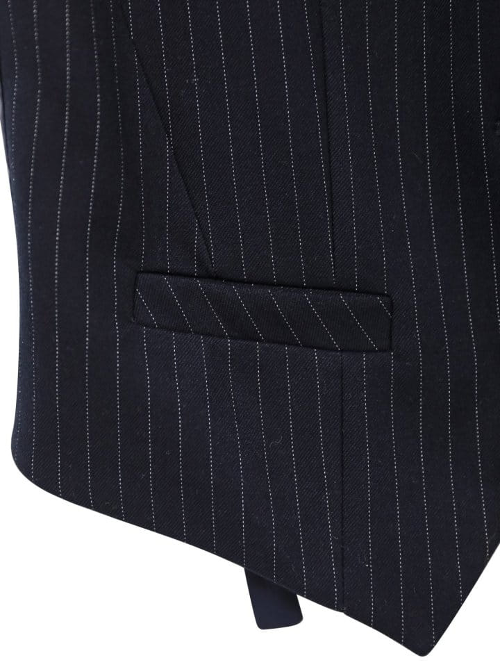 Paper Moon - Korean Women Fashion - #momslook - Classic Pin Stripe Tailored Vest - 9