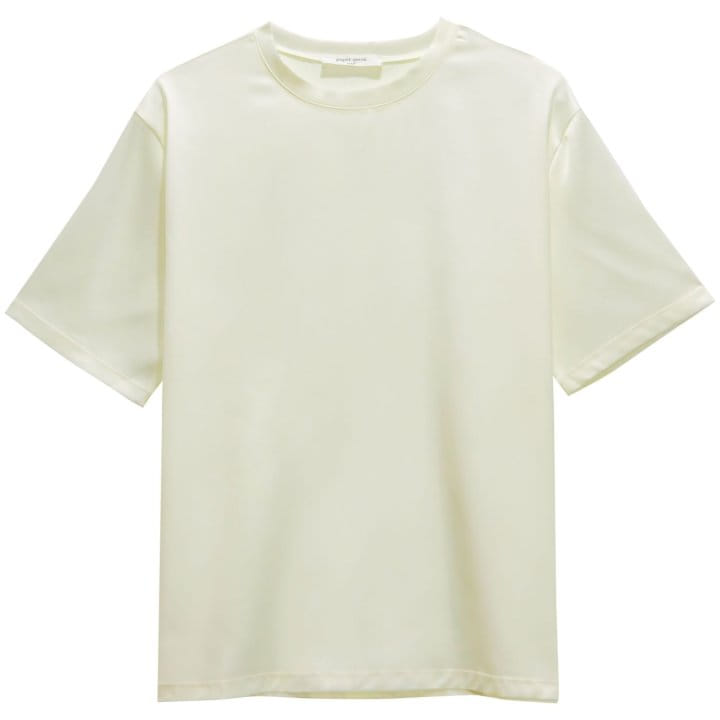 Paper Moon - Korean Women Fashion - #momslook - Classic Silky Satin Half Sleeves Top - 3