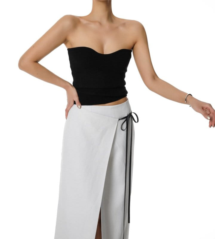 Paper Moon - Korean Women Fashion - #momslook - Volume Bust Tube Knit Top - 2