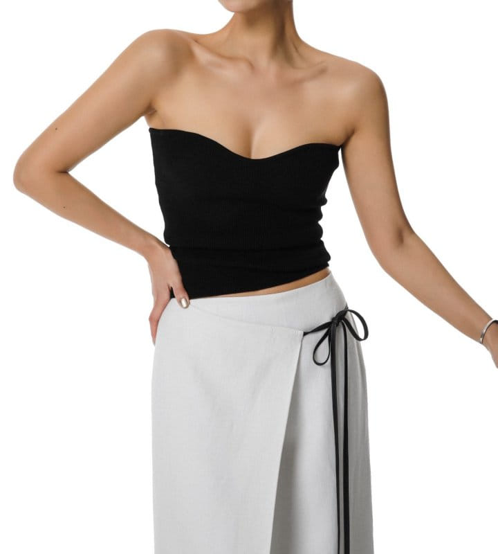 Paper Moon - Korean Women Fashion - #momslook - Volume Bust Tube Knit Top - 3