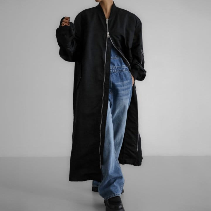 Paper Moon - Korean Women Fashion - #momslook - Oversized Maxi Length Two Way Zipped Detail Ma - 1 Bomber Coat - 5