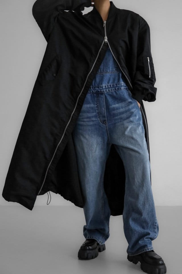 Paper Moon - Korean Women Fashion - #momslook - Oversized Maxi Length Two Way Zipped Detail Ma - 1 Bomber Coat - 9
