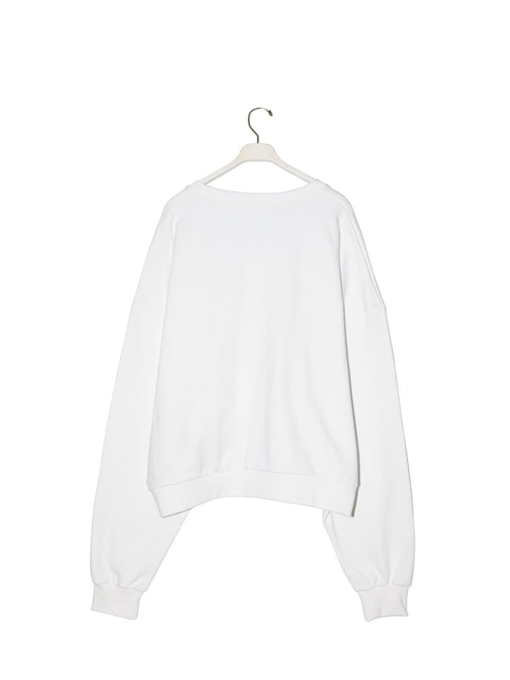 Paper Moon - Korean Women Fashion - #pursuepretty - V Neck Oversized Sweatshirt - 6