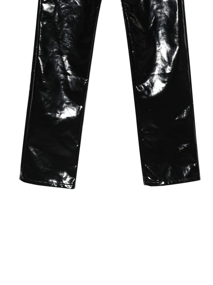 Paper Moon - Korean Women Fashion - #restrostyle - Patent Vegan L Coated Straight Pants - 6