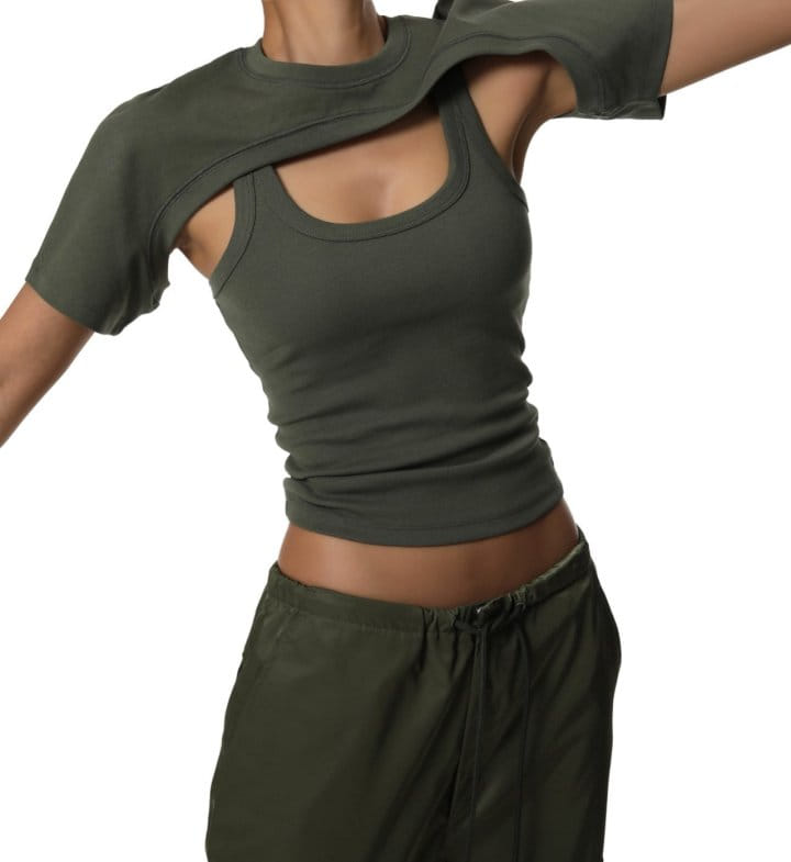 Paper Moon - Korean Women Fashion - #restrostyle - Bolero Layered Sleevless Tank Set Top - 6