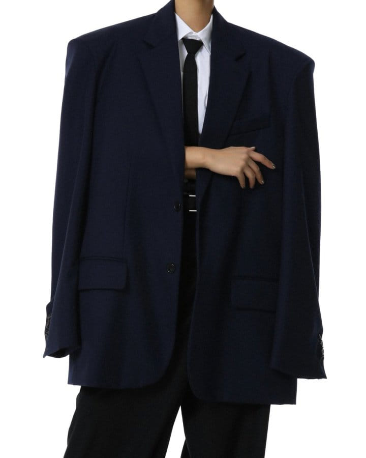 Paper Moon - Korean Women Fashion - #restrostyle - Maxi Oversized Single Breasted Two Button Blazer