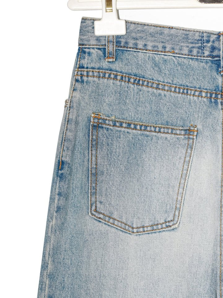 Paper Moon - Korean Women Fashion - #romanticstyle - Wrap Detail Wide Denim Jeans  - 9