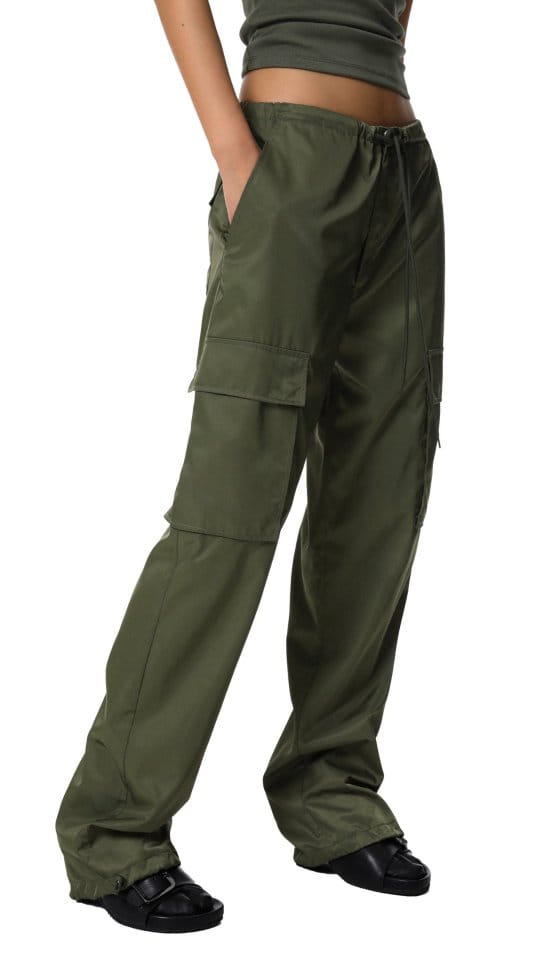 Paper Moon - Korean Women Fashion - #romanticstyle - Nylon Drawstring Cargo Pocket Trousers - 8