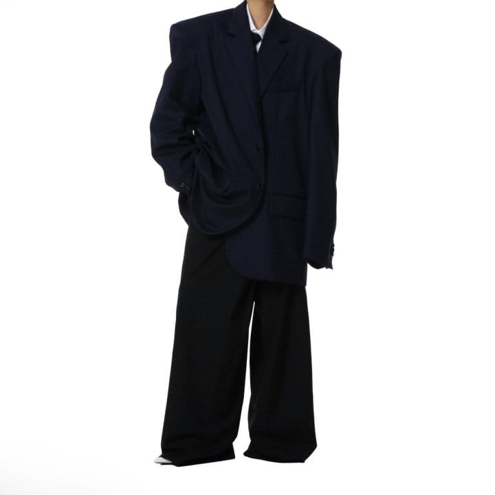 Paper Moon - Korean Women Fashion - #romanticstyle - Maxi Oversized Single Breasted Two Button Blazer - 2