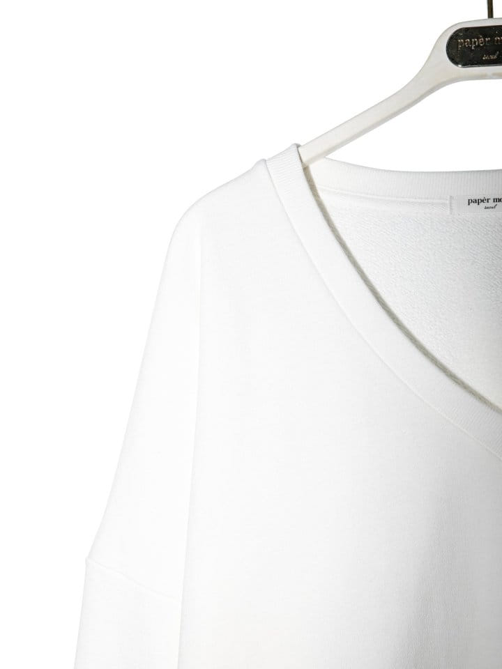 Paper Moon - Korean Women Fashion - #shopsmall - V Neck Oversized Sweatshirt - 9
