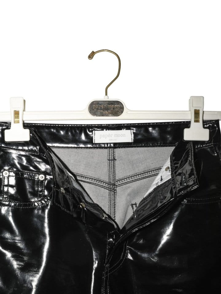 Paper Moon - Korean Women Fashion - #shopsmall - Patent Vegan L Coated Straight Pants - 8