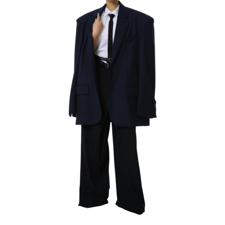 Paper Moon - Korean Women Fashion - #shopsmall - Maxi Oversized Single Breasted Two Button Blazer - 3