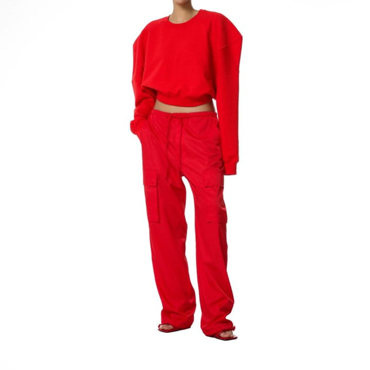 Paper Moon - Korean Women Fashion - #shopsmall - Nylon Drawstring Cargo Pocket Trousers