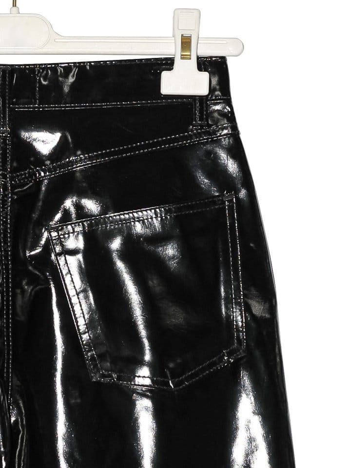 Paper Moon - Korean Women Fashion - #thelittlethings - Patent Vegan L Coated Straight Pants - 10