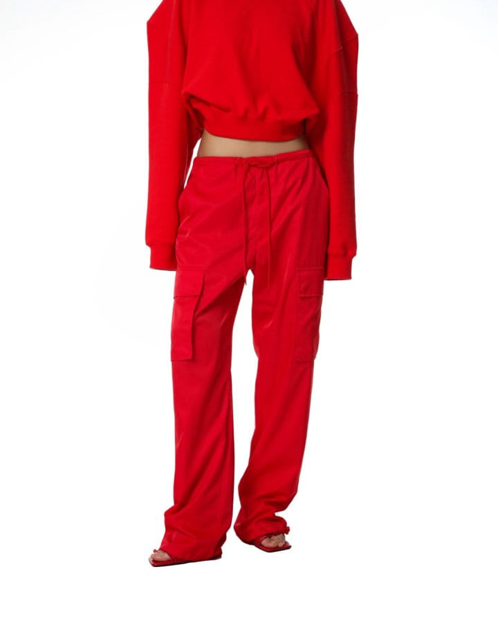 Paper Moon - Korean Women Fashion - #thelittlethings - Nylon Drawstring Cargo Pocket Trousers - 3