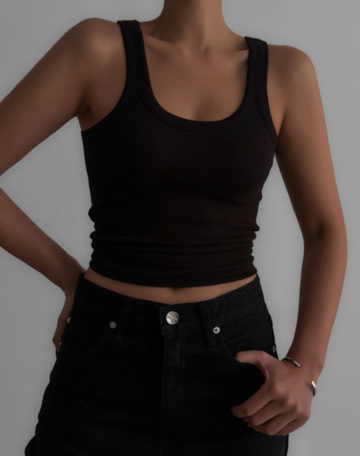 Paper Moon - Korean Women Fashion - #vintageinspired - Sleeveless Rib Jersey Tank Top - 4