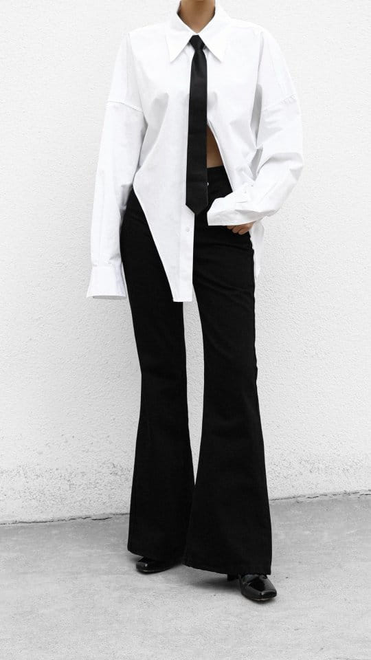 Paper Moon - Korean Women Fashion - #womensfashion - Classic High Waist Boots Cut Flared Black Jeans - 6