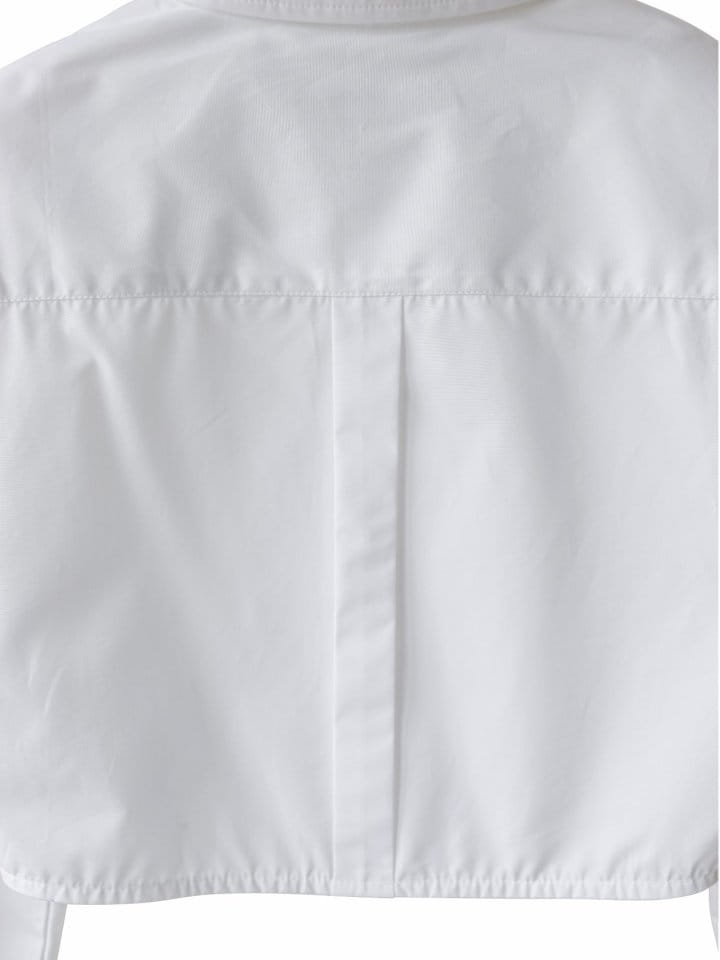 Paper Moon - Korean Women Fashion - #womensfashion - LUX Shoulder Pad Cropped Button Down Shirt - 11