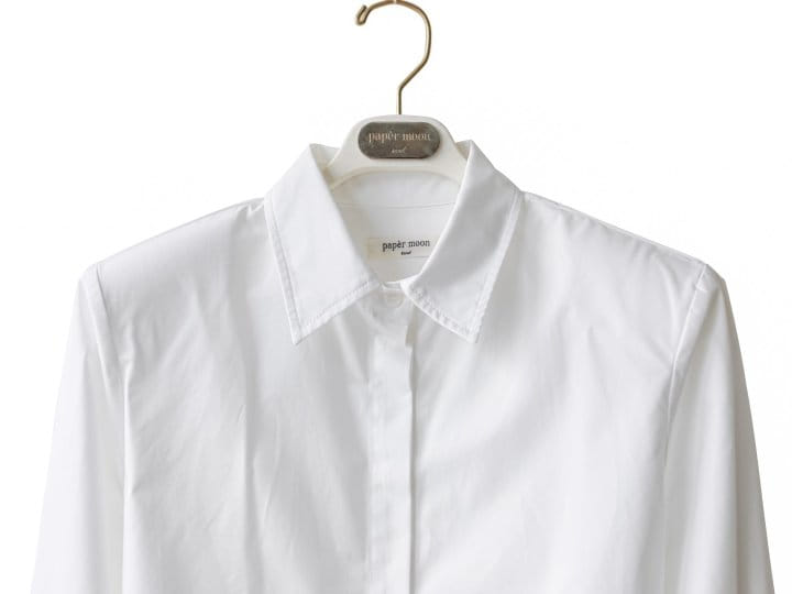 Paper Moon - Korean Women Fashion - #womensfashion - LUX Shoulder Pad Cropped Button Down Shirt - 5