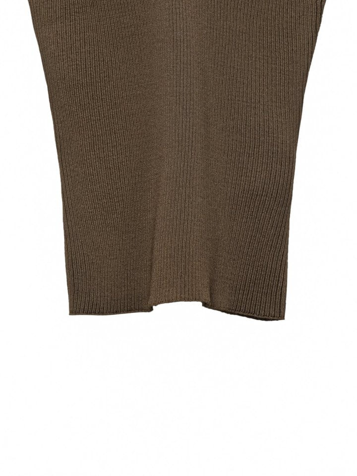 Paper Moon - Korean Women Fashion - #womensfashion - V line Strap Ribbed Knit Sleeveless Top - 6