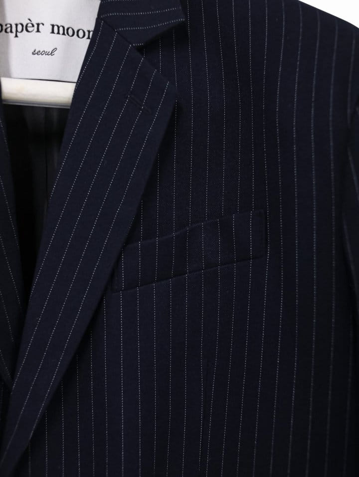 Paper Moon - Korean Women Fashion - #womensfashion - Pin Stripe Three Button Detail Single W Blazer - 9