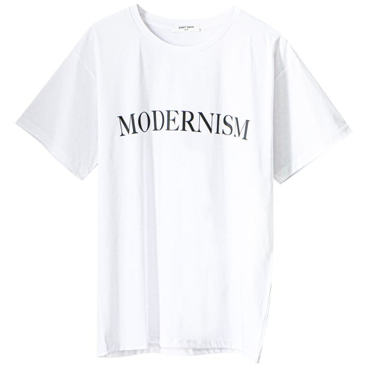Paper Moon - Korean Women Fashion - #womensfashion - Premium MODERNISM Print T Shirt - 2