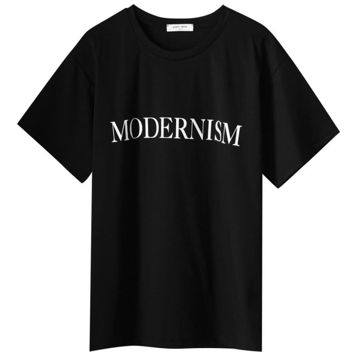 Paper Moon - Korean Women Fashion - #momslook - Premium MODERNISM Print T Shirt - 4