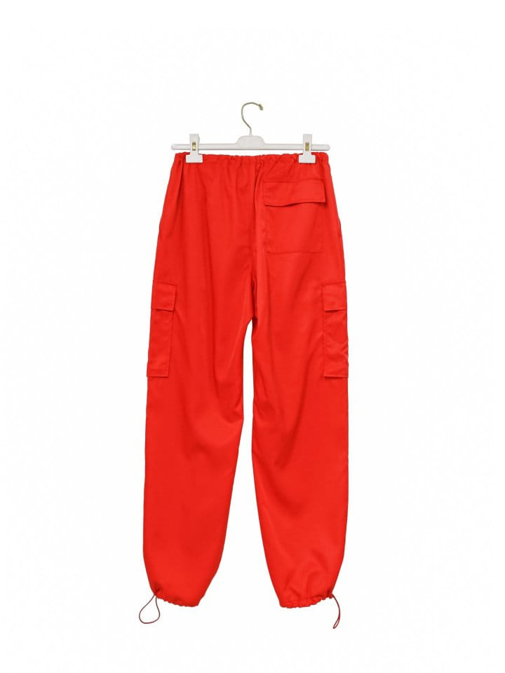 Paper Moon - Korean Women Fashion - #womensfashion - Nylon Drawstring Cargo Pocket Trousers - 11