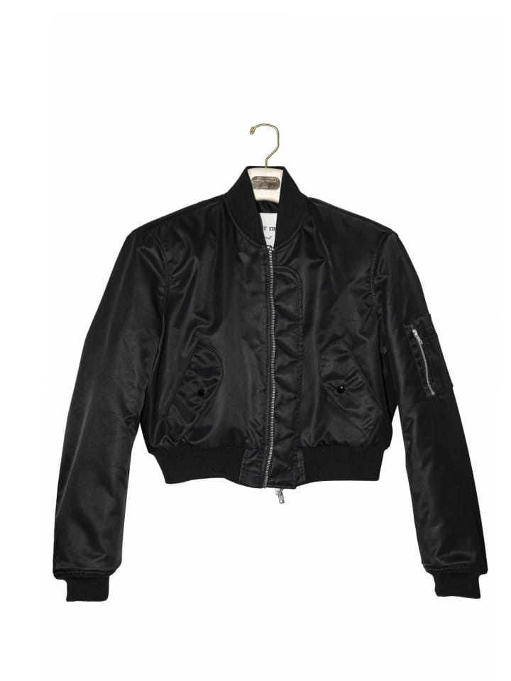 Paper Moon - Korean Women Fashion - #womensfashion - Square Shoulder Padded Cropped Bomber Jacket - 10