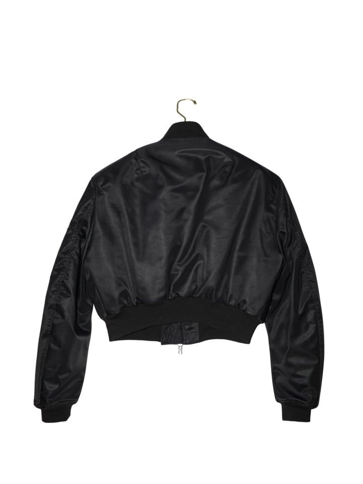 Paper Moon - Korean Women Fashion - #womensfashion - Square Shoulder Padded Cropped Bomber Jacket - 8