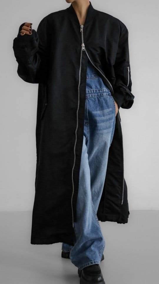 Paper Moon - Korean Women Fashion - #womensfashion - Oversized Maxi Length Two Way Zipped Detail Ma - 1 Bomber Coat - 10