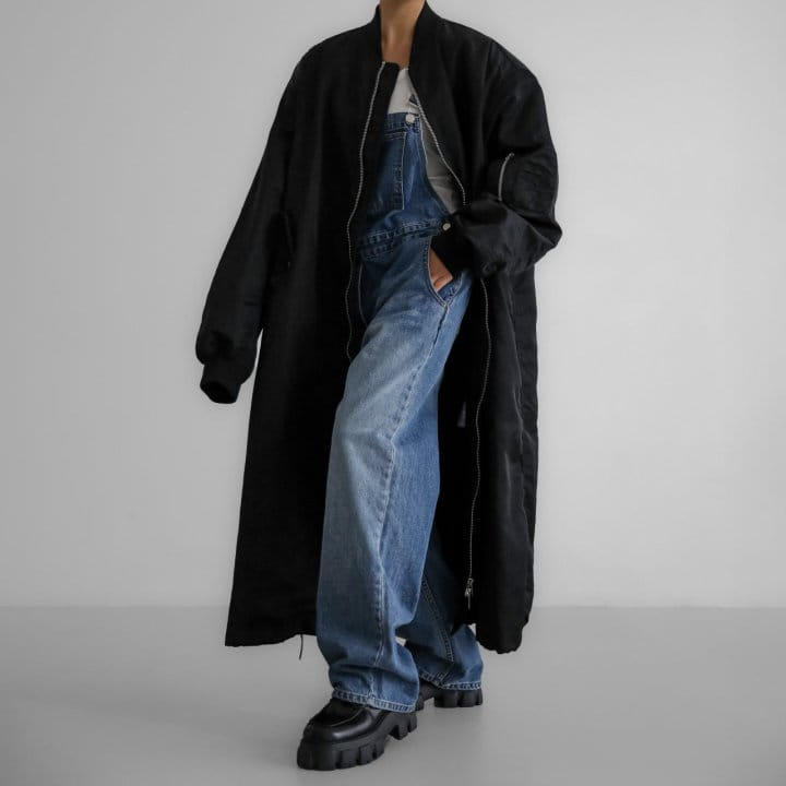Paper Moon - Korean Women Fashion - #womensfashion - Oversized Maxi Length Two Way Zipped Detail Ma - 1 Bomber Coat - 2