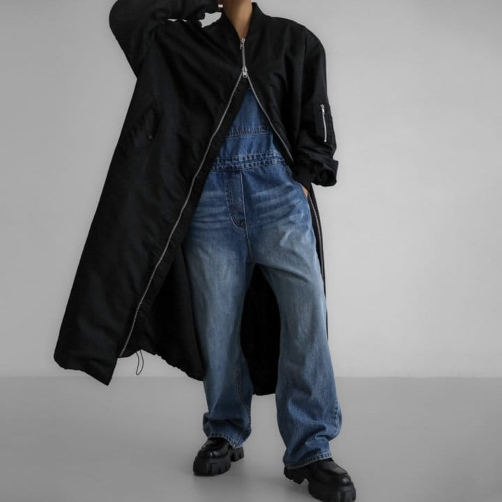 Paper Moon - Korean Women Fashion - #momslook - Oversized Maxi Length Two Way Zipped Detail Ma - 1 Bomber Coat - 4