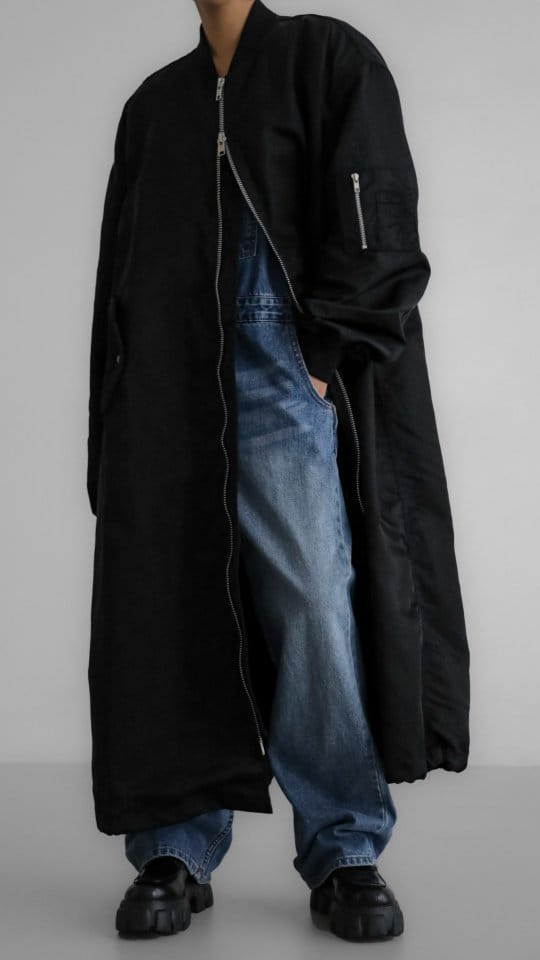 Paper Moon - Korean Women Fashion - #womensfashion - Oversized Maxi Length Two Way Zipped Detail Ma - 1 Bomber Coat - 8