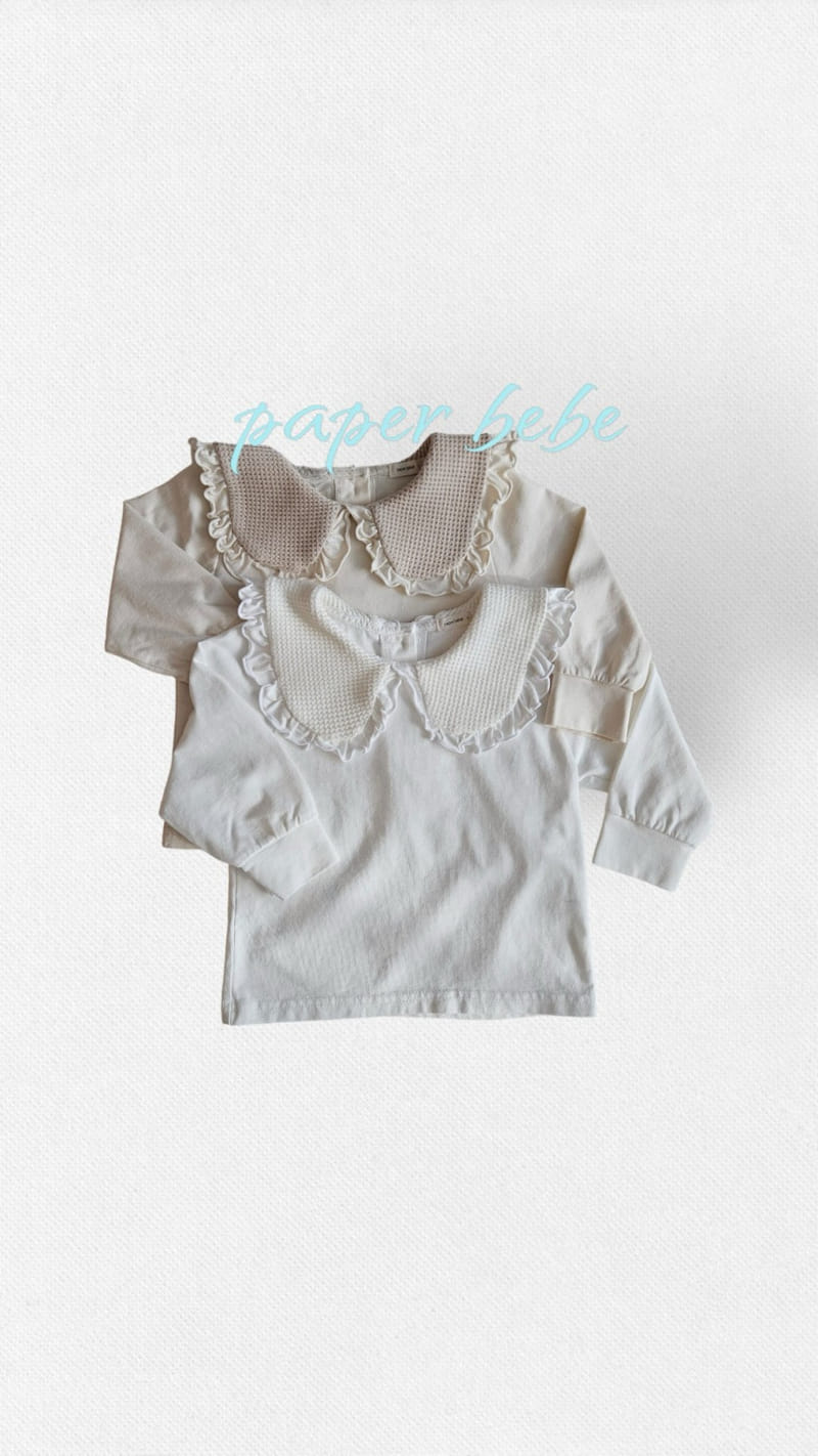 Paper Studios - Korean Baby Fashion - #babyfever - Waffle Frill Tee - 6