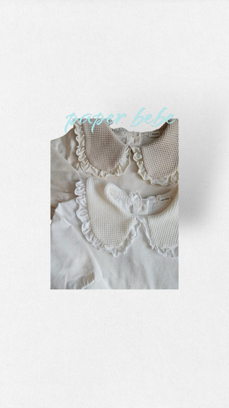 Paper Studios - Korean Baby Fashion - #babygirlfashion - Waffle Frill Tee - 7