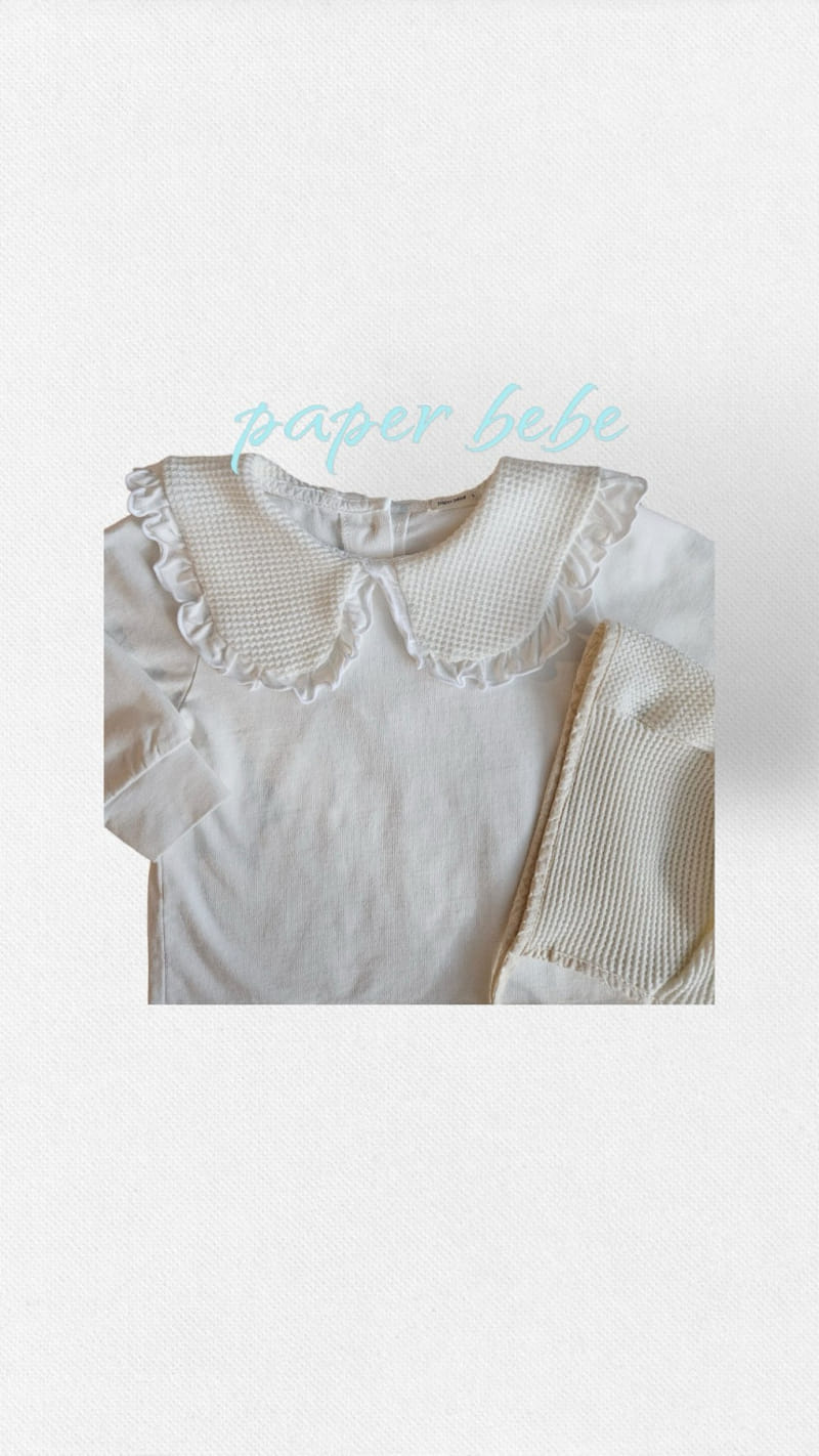 Paper Studios - Korean Baby Fashion - #babyoninstagram - Waffle Frill Tee - 9