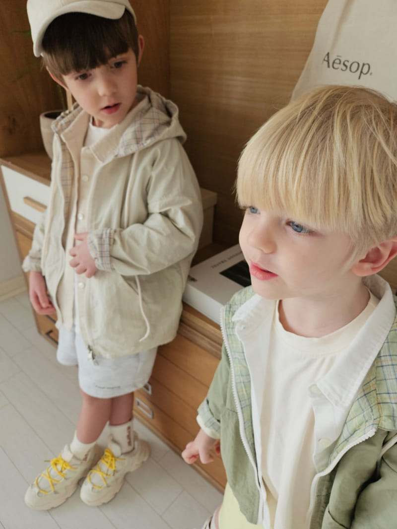 Paper Studios - Korean Children Fashion - #childofig - N Check Hoody Jumper - 5