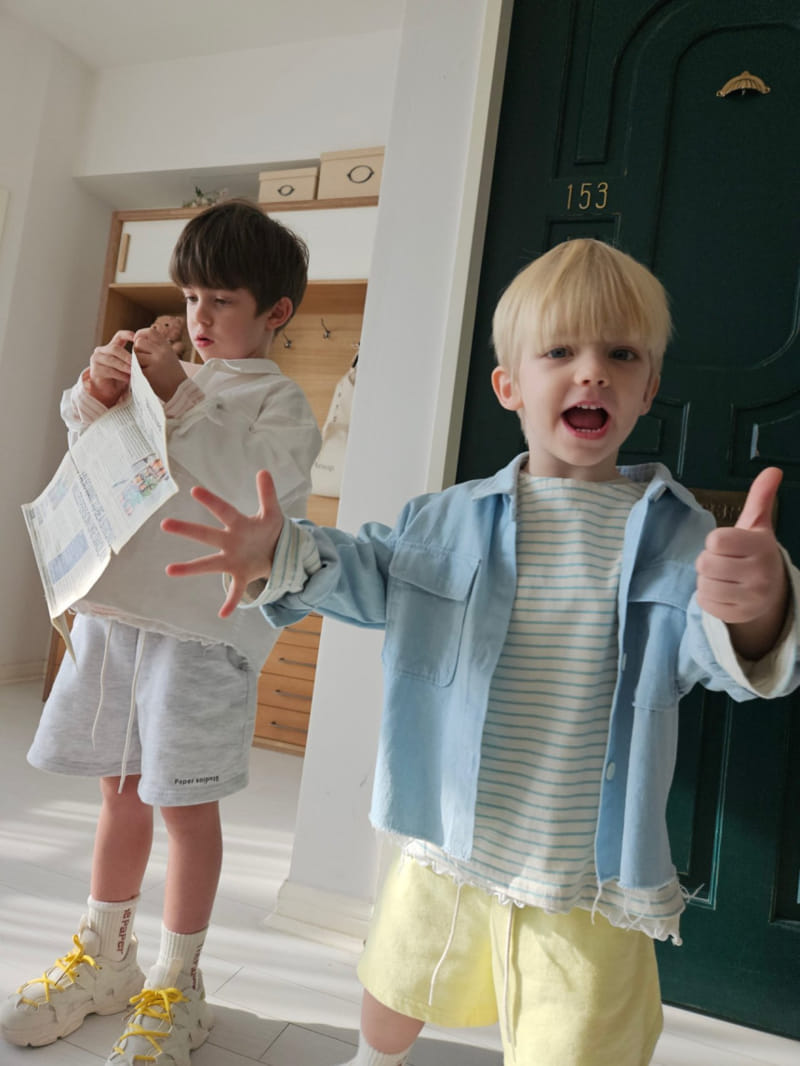 Paper Studios - Korean Children Fashion - #kidsshorts - Denim Pocket Jacket - 5
