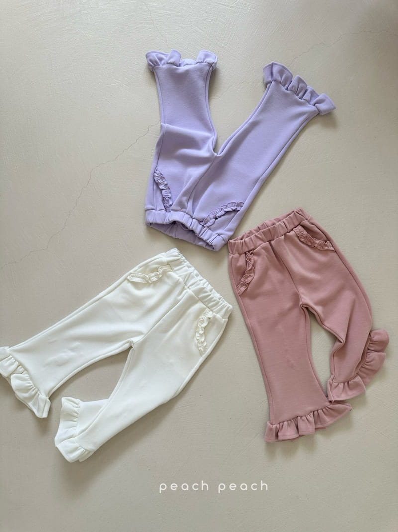 Peach-peach - Korean Children Fashion - #fashionkids - Pudding Frill Pants - 4