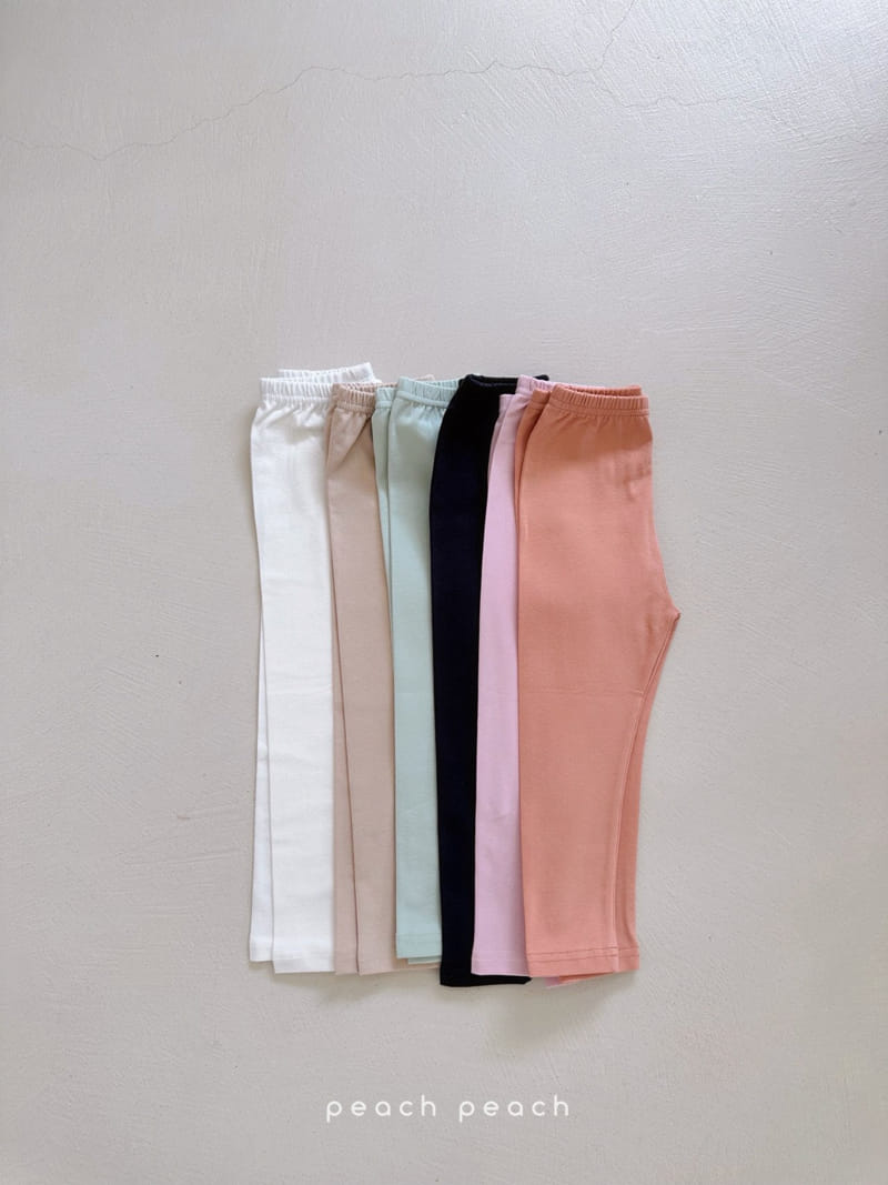Peach-peach - Korean Children Fashion - #kidzfashiontrend - Mono Leggings - 3