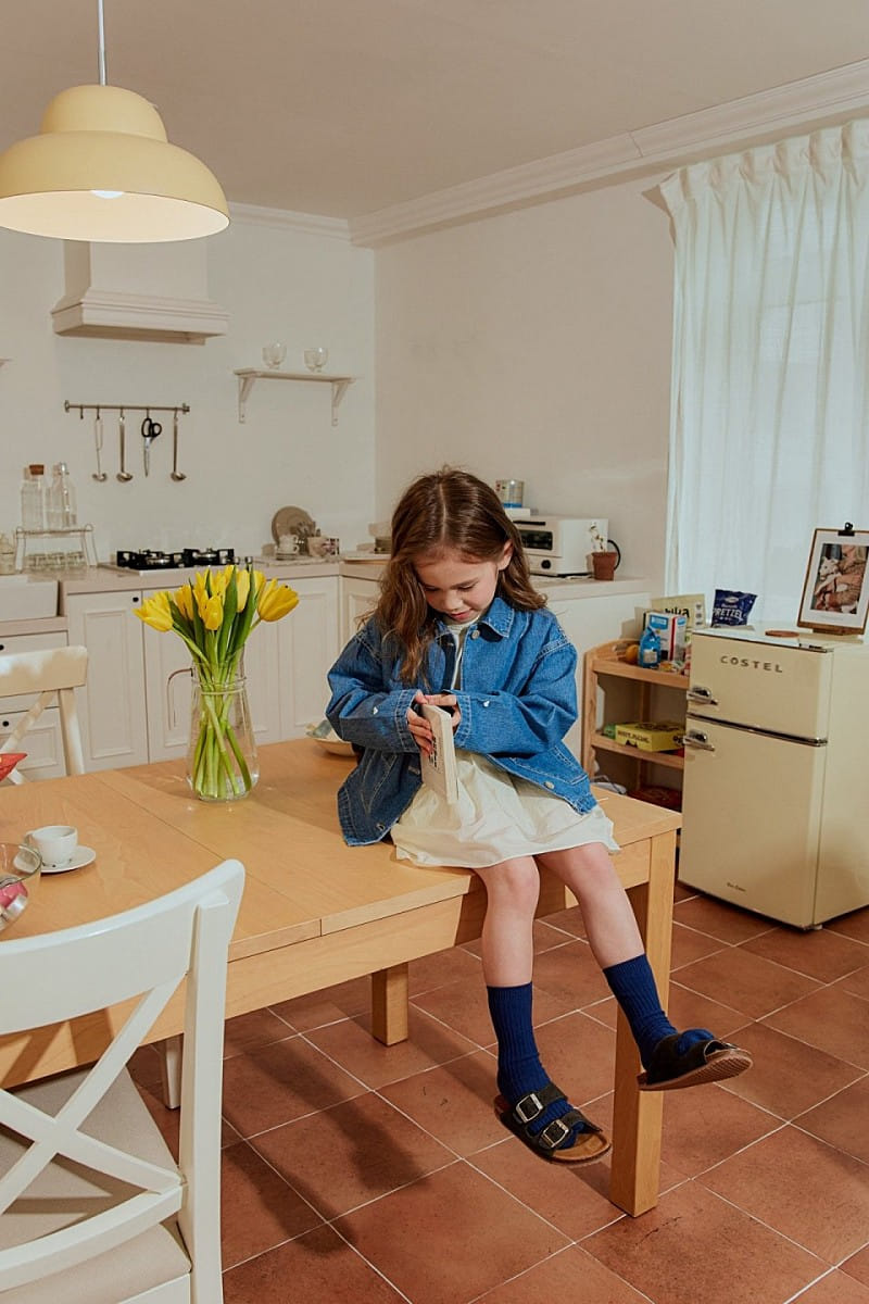 Peanut - Korean Children Fashion - #discoveringself - Heart Denim Jacket - 5