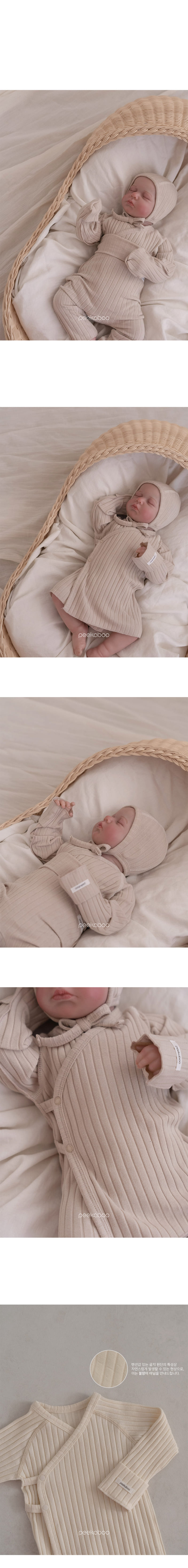 Peekaboo - Korean Baby Fashion - #babyootd - Ian Bonnet Set - 4