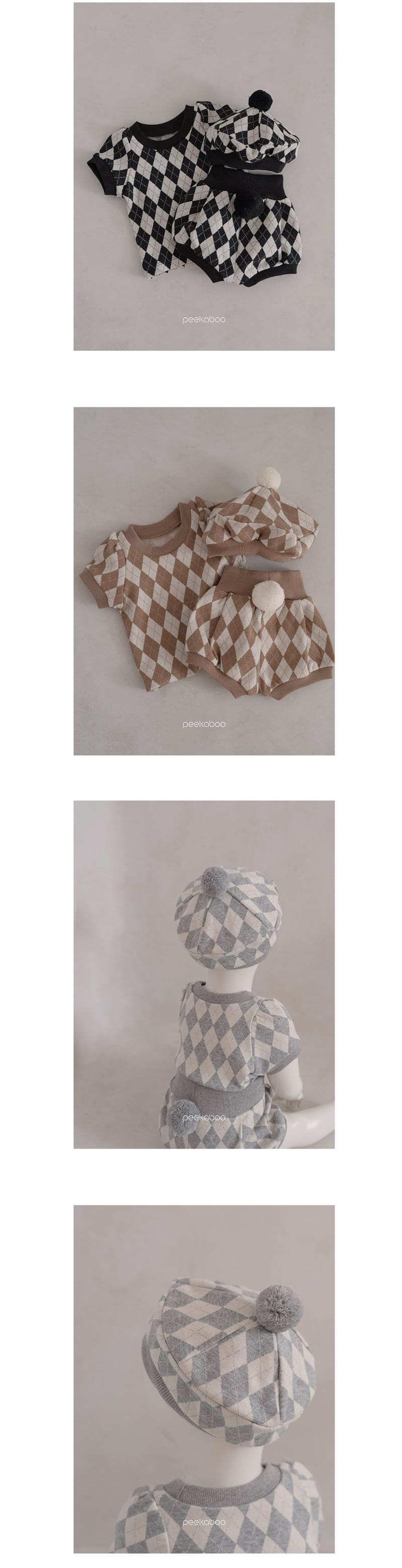 Peekaboo - Korean Children Fashion - #fashionkids - Argyle Beret  - 3