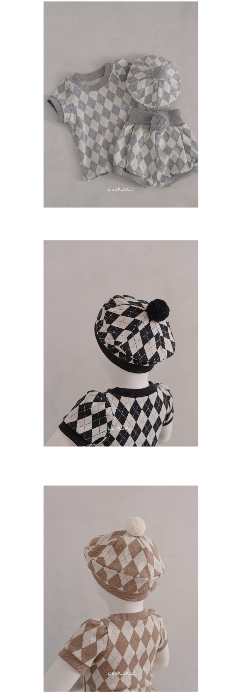 Peekaboo - Korean Children Fashion - #fashionkids - Argyle Beret  - 4